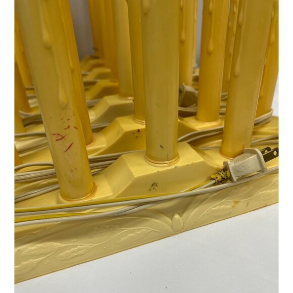 7 Sets Vintage Electric Candle Candelabra With Bulbs Yellow Drip Style Holiday D - Picture 6 of 6